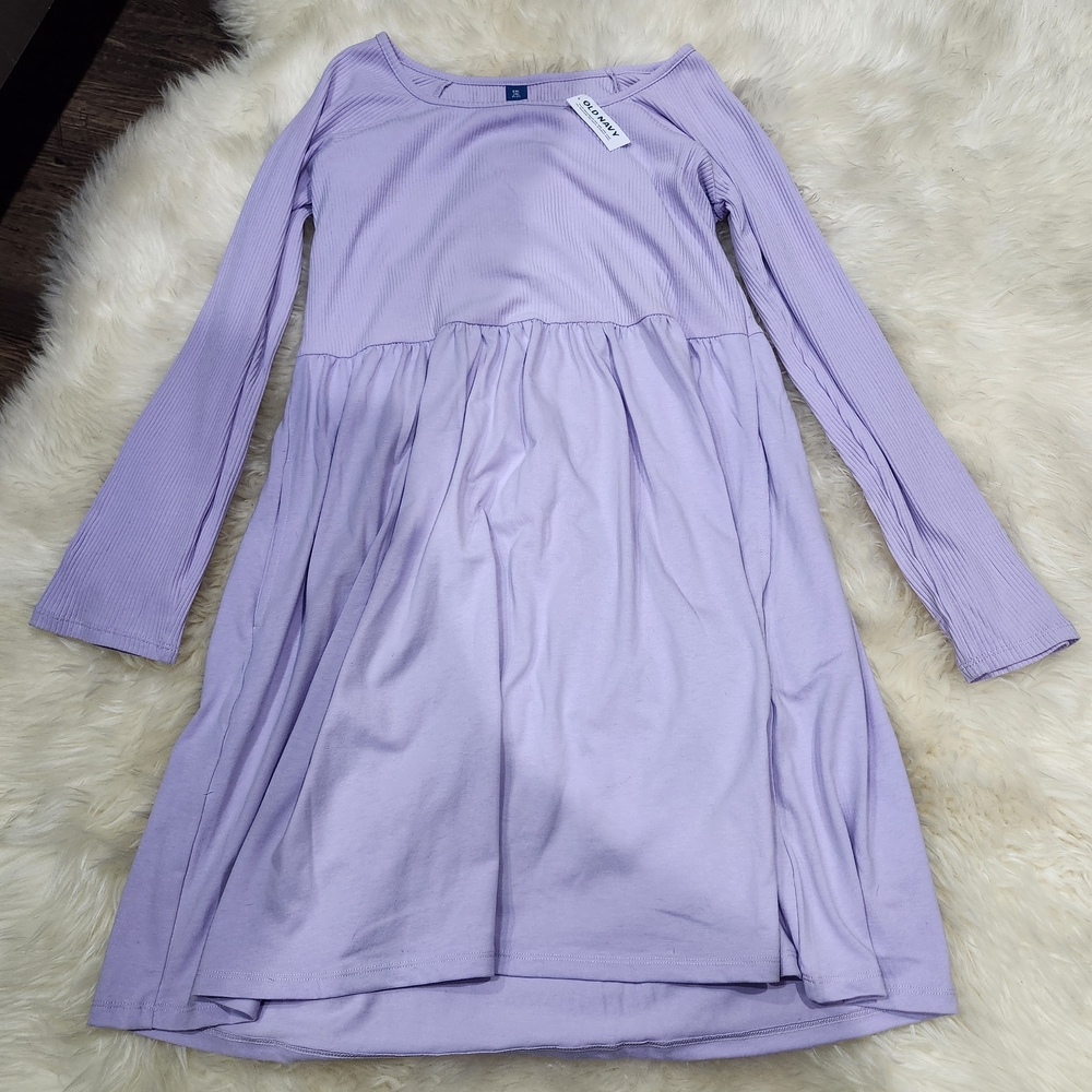 Old Navy Light Purple Long Sleeve Kids Dress Size XXL Plus